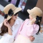 女童款春夏季遮阳帽时尚亲子帽儿童可爱蝴蝶帽出游防晒沙滩帽子